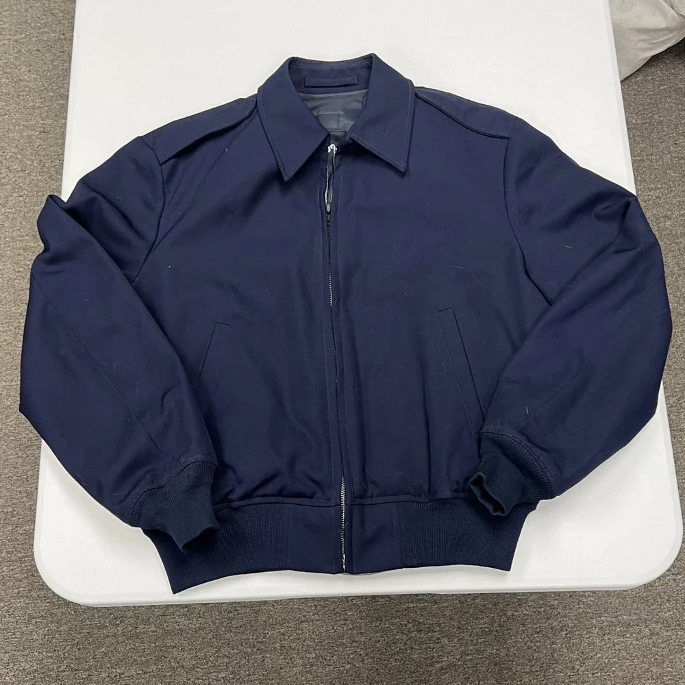 Target Sportswear Military Jacket Mens 42S Navy Blue Lightweight Removable Liner